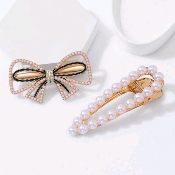 Pearl Hair Clips  - Picture 2 of 3